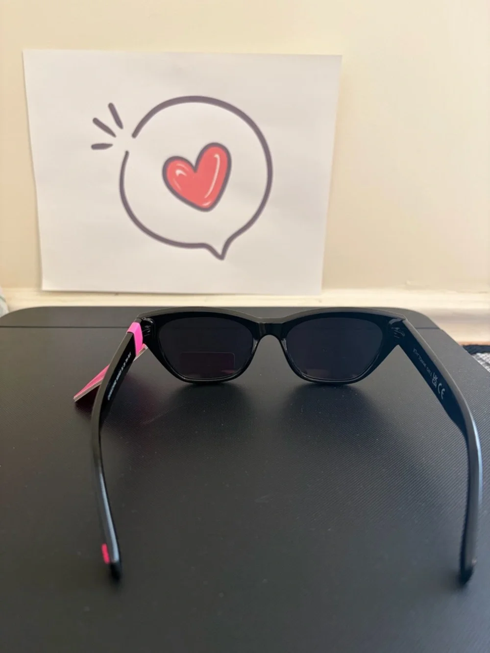 Betsey Johnson Black Sunglasses with Crystal Studs - Picture 3 of 4